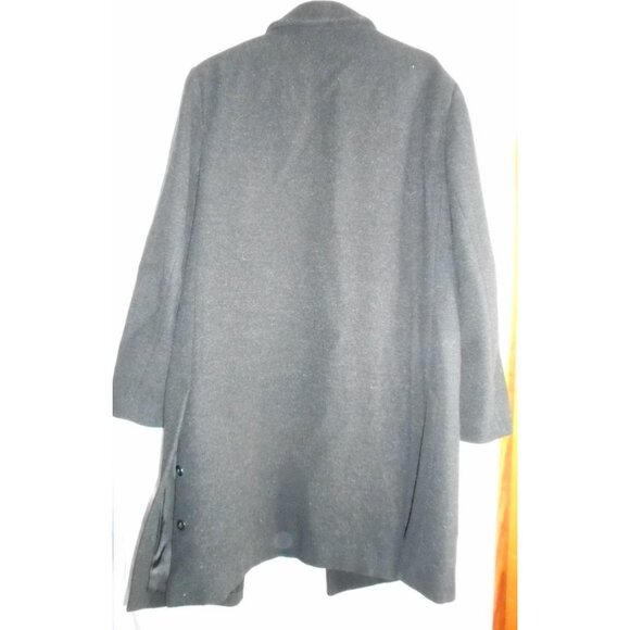 Vtg Harve Benard Black100% wool Overcoat lined - Picture 5 of 5